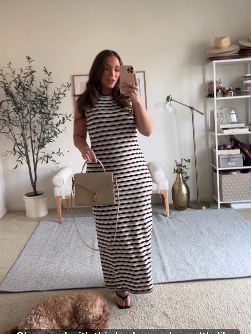 Petal & Pup Black and White Striped Sleeveless Maxi Dress